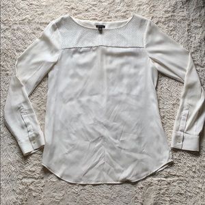 Ann Taylor Ivory Long Sleeve Blouse